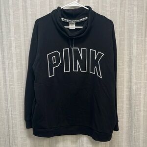 Victoria’s Secret PINK black cowl neck sweatshirt size small